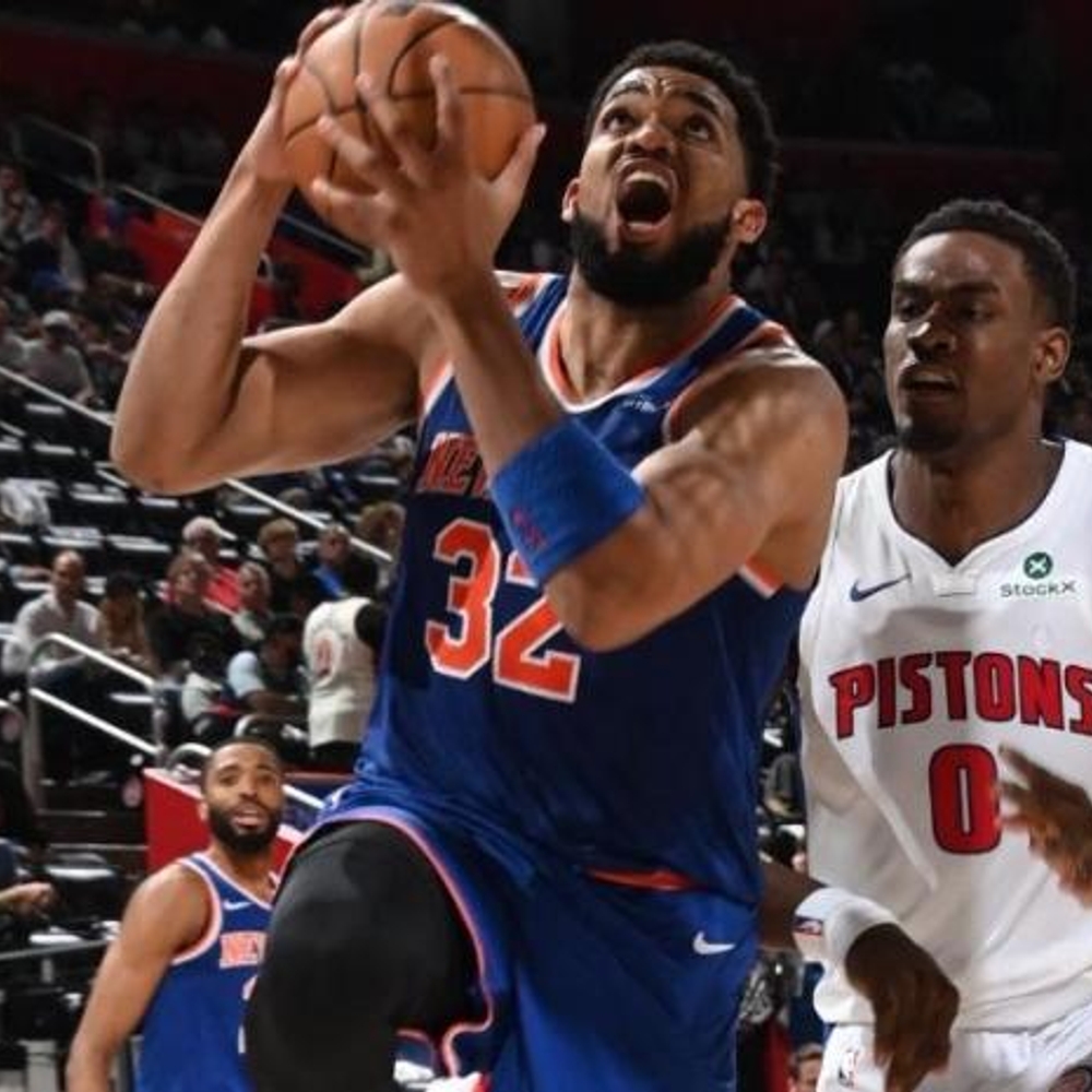 Karl Towns encesta 31 puntos y los Knicks superan a los Pistons para tomar ventaja en la serie