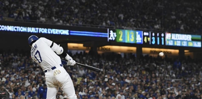 Ohtani, con dos vuelacercas y seis remolcadas, lidera el triunfo de Dodgers 19-2 sobre los Atléticos