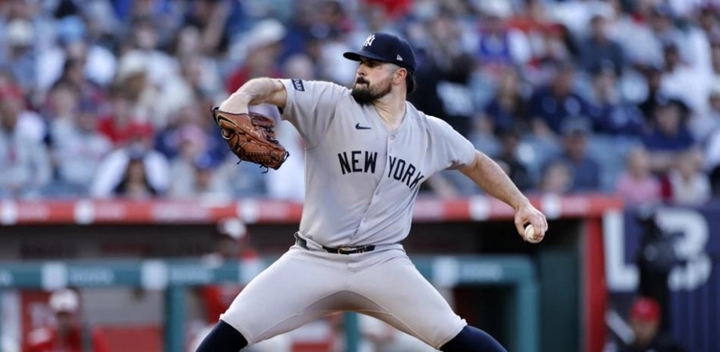 Carlos Rodón lanza siete innnings sin ceder carreras en la victoria de los Yankees sobre Angelinos