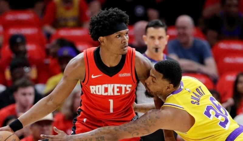 Amen Thompson evitan eliminación y vencen a los Lakers